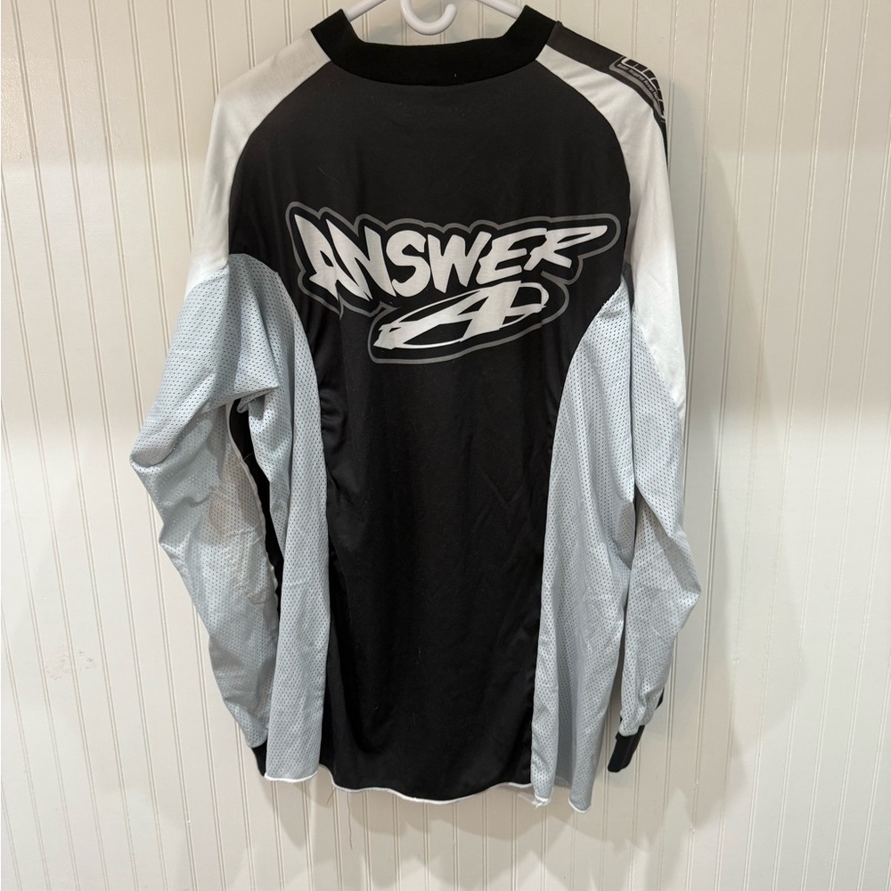 Vintage Answer Racing Black and Gray Long Sleeve Jersey